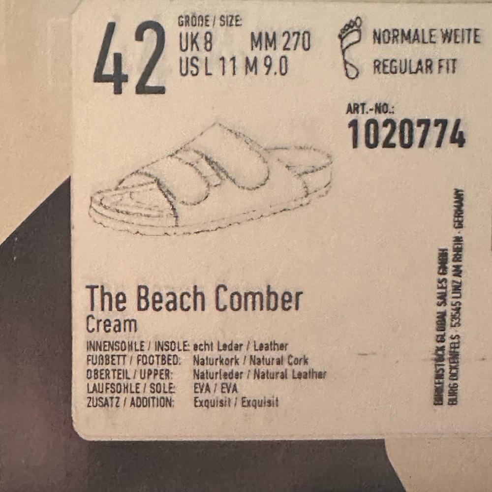 BIRKENSTOCK x Toogood Beach Comber in Cream - 1774 - IN BOX COLLAB pair - Picture 12 of 14